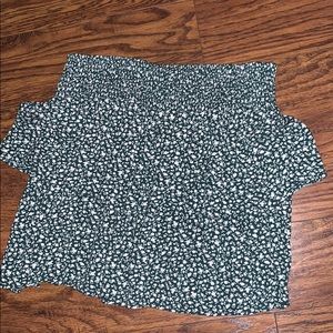 Two piece skirt and crop shirt set